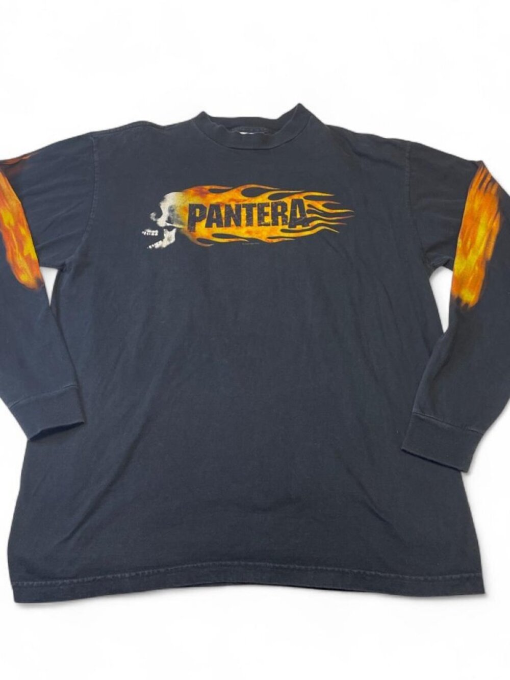 Vintage 2000 Pantera long sleeve shirt with skull and flames graphic Size XL